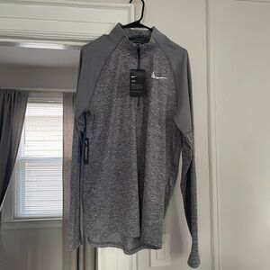 Nike Heather Gray Dri-FIT Long Sleeve Top